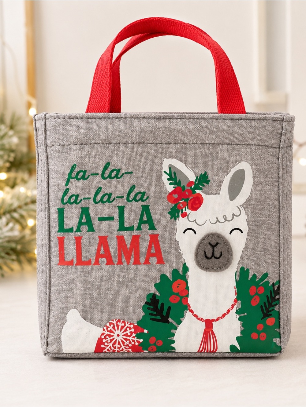 Thirty-one Fa La La Llama Littles Carry All Bin Festive Holiday Design